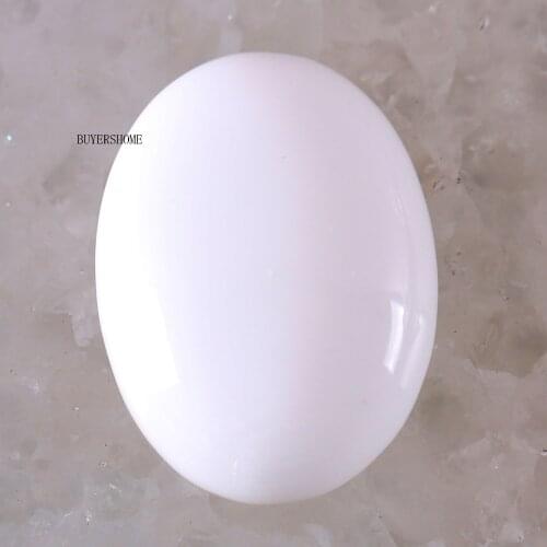 1Pcs CAB Cabochon 40x30MM Oval Natural Stone Bead For Making Necklace Bracelet Earrings White Porcelain Stone K1733