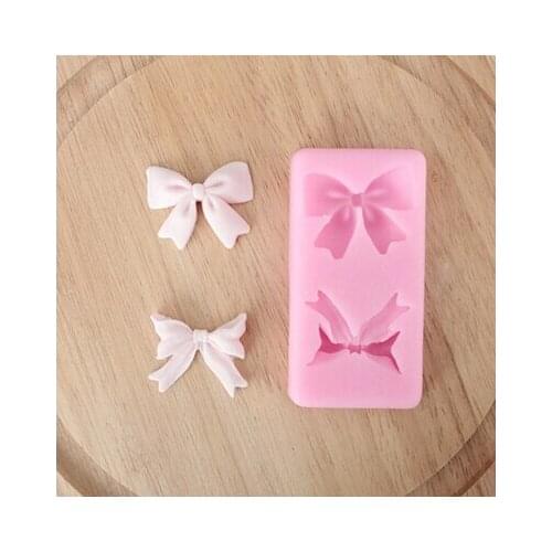 100% Food Gade Mold Fondant Cake Decoration Mold Soap Mold /butterfly Shaped Hot Sale Chocolate Silicon New Style Cute Bow PRZY