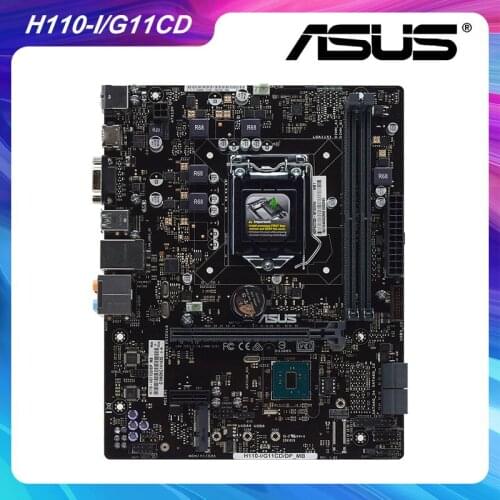 ASUS H110-I/G11CD/DP_MB LGA 1151 Intel H110 Original Desktop PC Motherboard DDR4 PCI-E X16 SATA3 USB3.0 ATX Core i3 i5 i7 CPUS