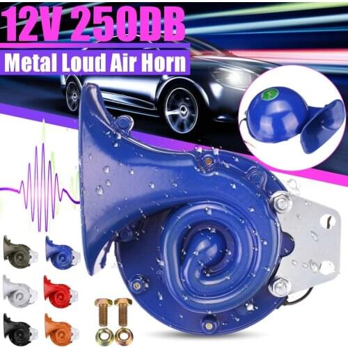 12V 250dB Metal Electric Bull Horn Super Loud Raging Sound Universal For Car Motorcycle Pickup Truck Accessories