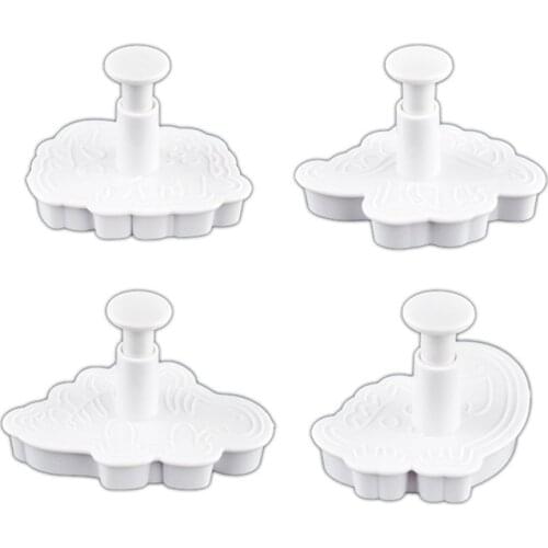 3D Dinosaur Cookie Cutters Mold Dinosaur Biscuit Embossing Mould Sugarcraft Dessert Baking Silicone Mold For Sop Cake Decoration