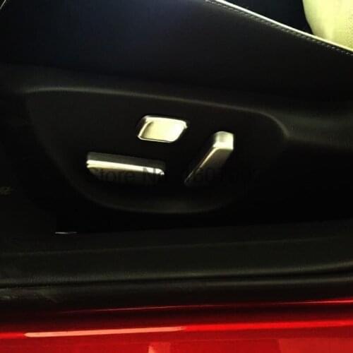 For Mazda CX-4 CX4 5pcs Car Chrome Interior Front Seat Control Button Cover Adjustment Switch Molding Trim Protectors