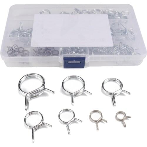 70Pcs Spring clamps Assortment Automobiles Set Stainless steel Fuel Line Hose
