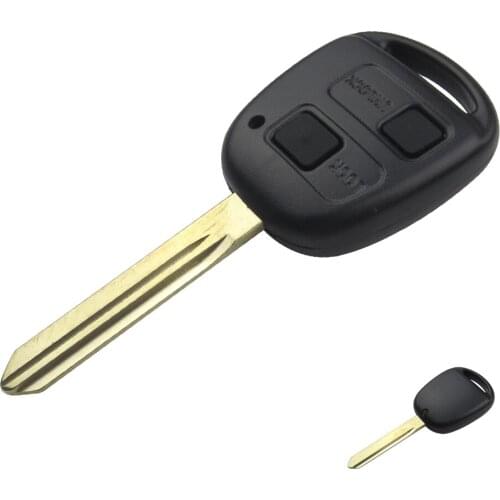 Key Shell 2 Button with Silicon Rubber Pads Replacement Remote Key For Toyota Avensis Corolla for Lexus RVA4 TOY47 Blade Car