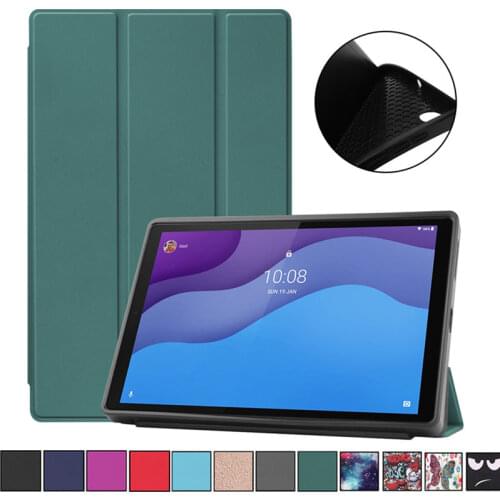 For Lenovo Tab M10 M 10 HD 2nd Gen TB-X306F X306X Case PU Leather Soft TPU Back Smart Cover for Lenovo Tab M10 HD 10.1 Tablet