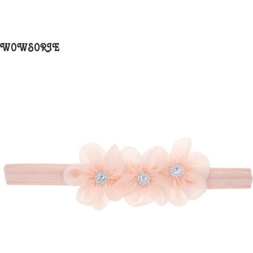 Baby Headband Flower Girls with Rhinestone Hair Bands Girls Kids Headbands Newborn headwear baby Hair Accessories