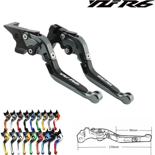 For Yamaha YZF R6 1999 2000 2001 2002 2003 2004 With Logo(YZF R6) New CNC Adjustable Motorcycle Brake Clutch Levers