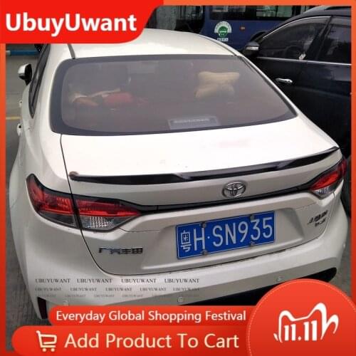 EPFBSQP For Toyota Corolla 2019-2020 Rear Spoiler High Quality ABS Primer Color Car Tail Wing Decoration Trunk Spoiler