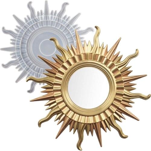 Sun Mirror Silicone Mold Sun Moon Mirror Wall Decoration For DIY Resin UV Crystal Epoxy Crafts Crystal Home Decoration