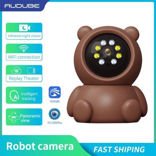HD1080P WiFi Camera IP PTZ Camera Wireless Home Security Mini Camera Indoor IR Night Vision Surveillance YCC365 Bear Set Camera