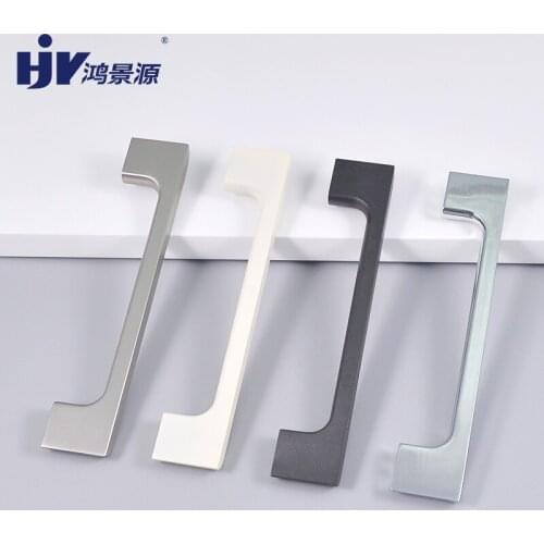 HJY Chorme Silver Kitchen Cabinet Modern Handles Cupboard Pulls Handles Furniture Hardware Brushed Drawer Door Knobs D067