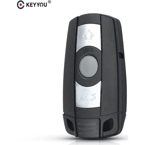 KEYYOU 3 Buttons Car Remote Key Shell For BMW 1 3 5 6 Series Smart Key X5 X6 M5 M6 Key Case Cover Replacement Fob Keyless