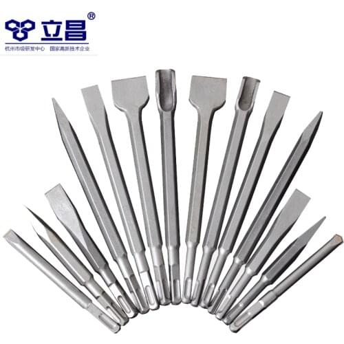 LICHANG Chisel Drill Bit Tool Metal Alloy Set Point Flat U-shaped Impact Electric Hammer for Concrete Drilling Brick Wall Groove