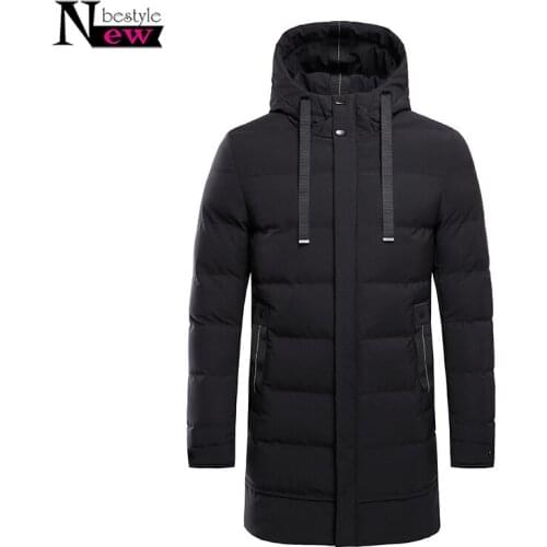 Warm Men Clothes 2019 Casual Thickening Hat Jacket New Autumn Winter Coat Men Long Jacket Parka Men Medium-Long WaterProof Parka