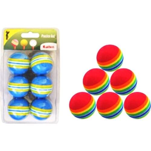Golf Balls Hot Sale 6Pcs/Lot Indoor Practice EVA Sponge Foam Balls Swing Training Aids Golfing Accessories Blue/Red
