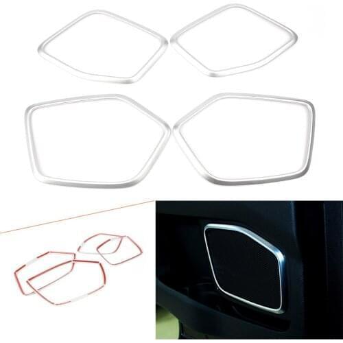 Car Interior Door Speaker Sound Cover Trim For Ford Explorer 2011 2012 2013 2014 Chrome ABS Plastic 4PCS/SET