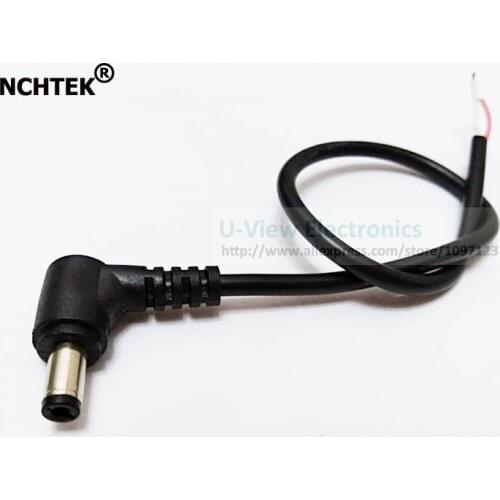 NCHTEK Right Angled DC 5.5x2.5mm Male Power Plug Connector CCTV Cord Cable About 30CM/1FT/Free Shipping/6PCS