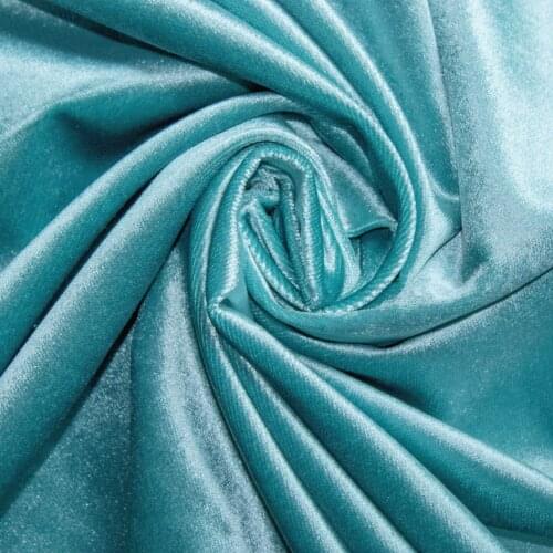 Clear Blue Curtain Velvet Fabric 145 cm width 10 mt'ye up cut