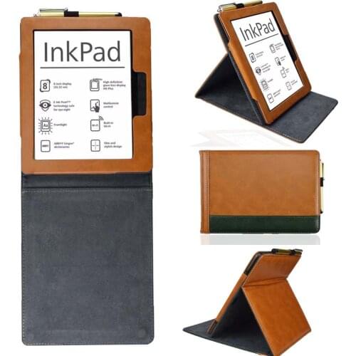 Stand Cover Case For Pocketbook 840 InkPad 2 eReader 8 inch Pu leather pouch pocket book 840-2 ink Pad gift stylus pen
