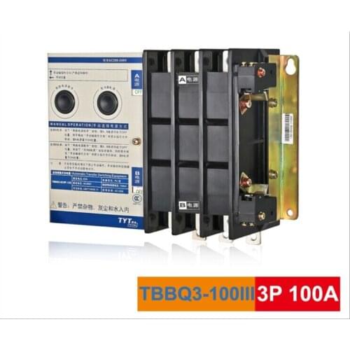TYT Tae Yeong TBBQ3-100III dual power source automatic switch 100A 3P dual power transfer switch