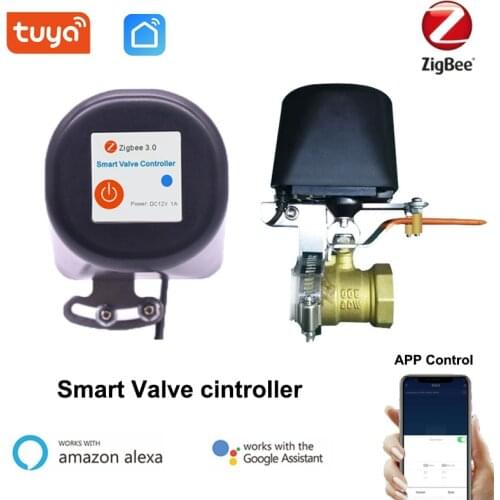 DIY Smart Home Tuya Zigbee Faucet Water/Gas Valve Switch Wireless Controller Wifi Pipe Robot Voice Control Support Alexa Google