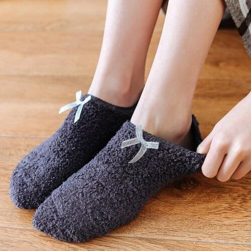 2020 Winter Floor Non-Slip Adult Extra Thick Socks Warm With Velvet Indoor Carpet Shoes