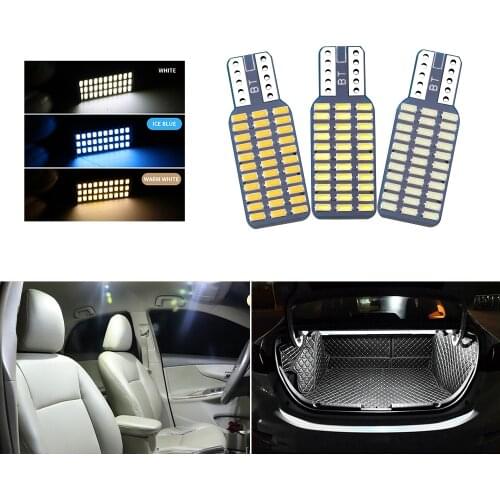 4PCS T10 W5W 194 168 Car Led Interior Light For Auto Reading Map Lamps 3014 Chip Side Parking Bulbs Warm White Ice Blue 5w Diode