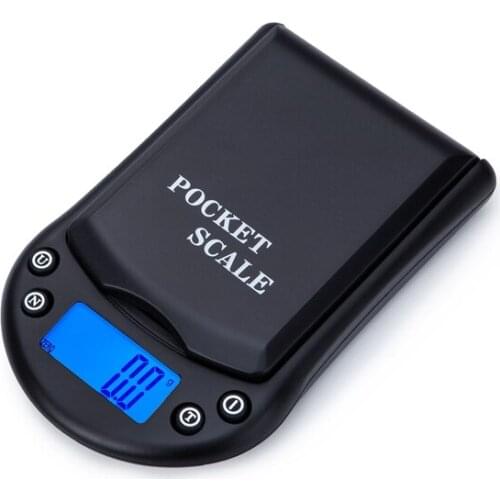 500g 0.1g Digital Scale Mini Pocket Weight Jewelry Diamond LCD Electronic Scale Kitchen Coking Weighing Balance Blue Backlight