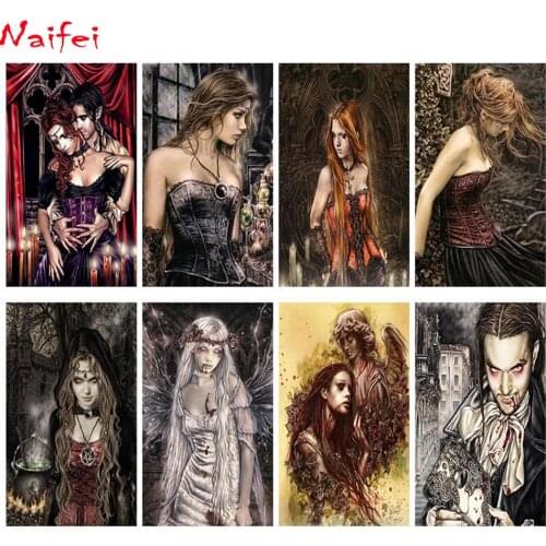 Diy Diamond Painting Full Square round Drill 5D Victoria Frances Vampires Home Decor Wall Art Embroidery Cross Stitch