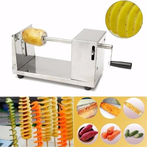 Free shipping manual tornado potato cutter spiral potato vegetable slicer chips cutting machine