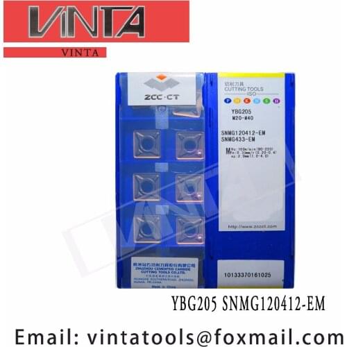 Free shipping high quality 10pcs/lots YBG205 YBM253 SNMG120412-EM cnc carbide turning inserts