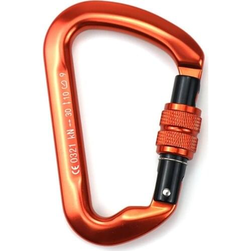 D-type Climbing Main Lock Buckle Rock Climbing Fast Hanging Aviation Aluminum 7075 Buckle Camp Equipment Hammock Safety Lock