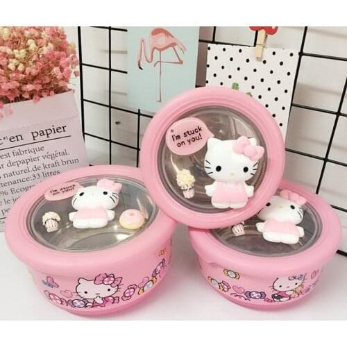 Kids Stainless Steel Bowl Canteen Cute Carton Design Lunch Box Thermos for Food Storage Container Student Bento Box