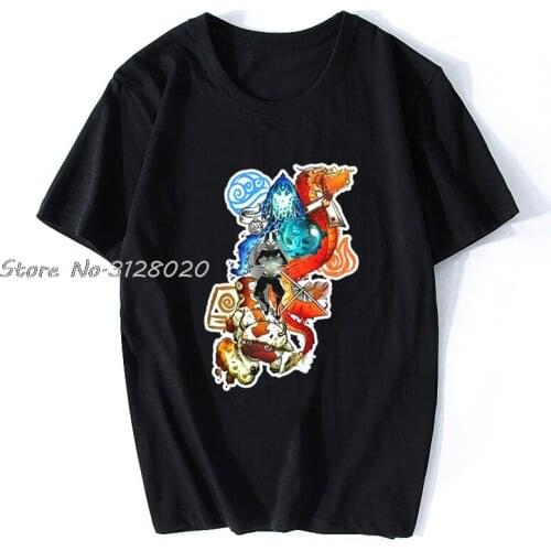 New For Male Avatar World The Last Airbender T Shirt Legend Of Aang Appa Men Cotton TShirt Tees Tops Streetwear Harajuku