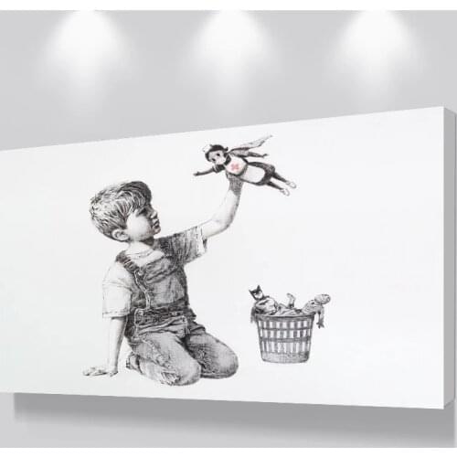 Canvas Painting Banksy Game Changer Nurse Tribute Wall Art Poster and Pictures for Living Room Kids Room Decor Cuadros