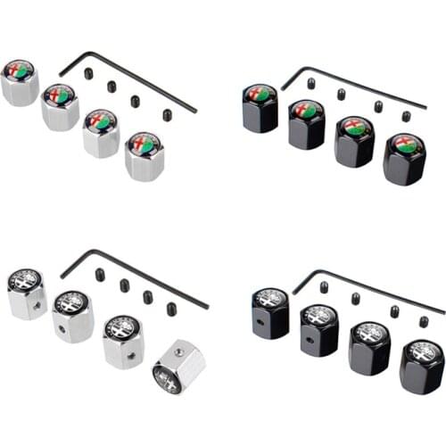 Car Tire Valve Caps for Alfa Romeo 159 147 Giulia 156 164 Giulietta Mito Brera Car Accessories Air Wheel Tire Cover Dust proof