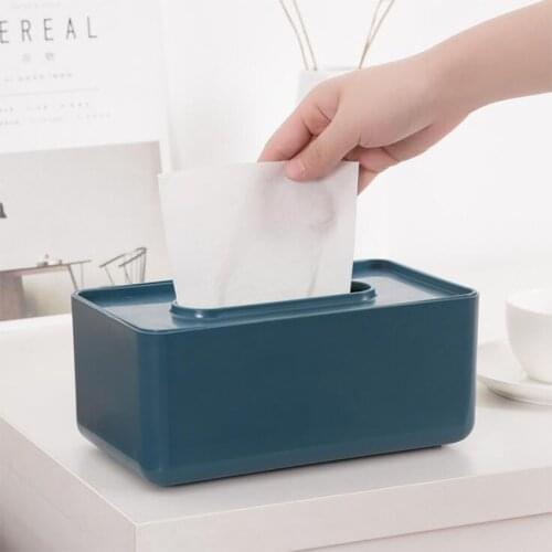 Tissue Box With Wood Cover Portable Environmental Desktop Paper Case Dust-proof Durable Office Tissue Container Home Organizer