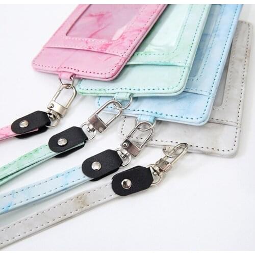 Unisex Card Holder Wallet Card Cover Bag Business Pocket Student Slim Bus ID Credit Card Money Holder Wallet with Neck String