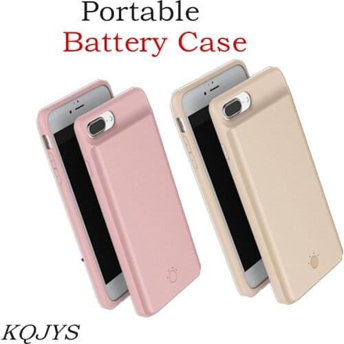 KQJYS Portable Smart Charging Cover For iPhone 7 8 Plus Battery Case External Power Bank Battery Charger Cases For iPhone 7 8