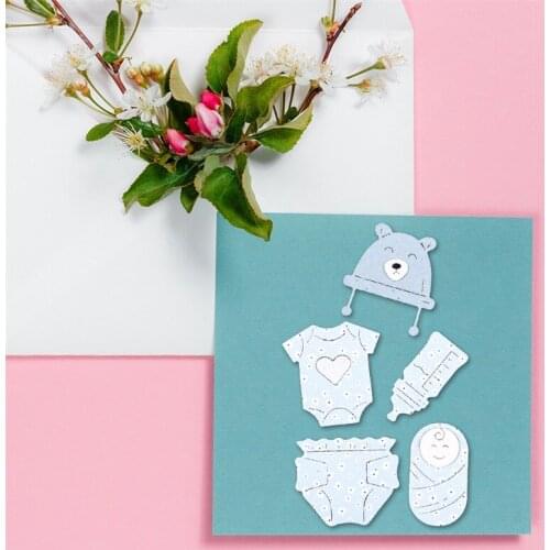Baby Clothing Care of Baby Series Metal Cutting Dies For Scrapbooking Craft Die Cut Card Making Embossing Stencil Photo Album