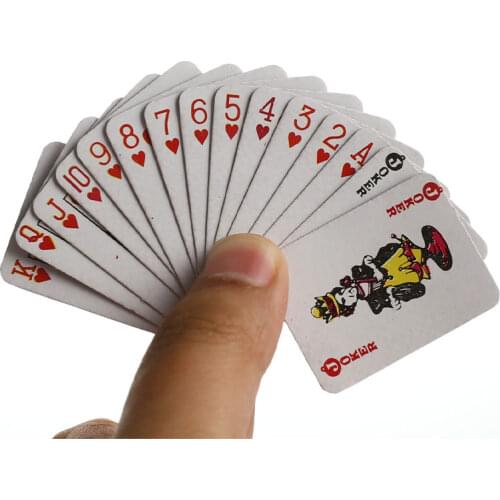 Mini Cute Dollhouse Miniatures Poker Home Decoration Poker Cards Playing Game