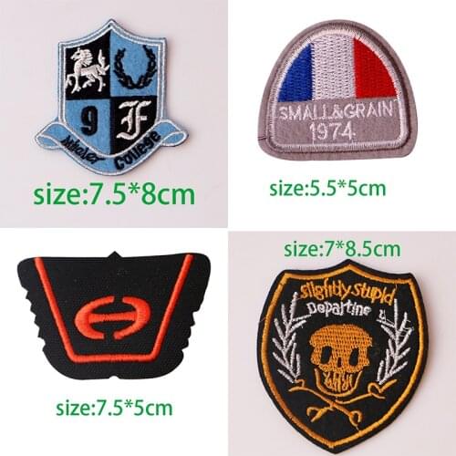 Fashion Knight medal Shield totem icon Embroidered Applique Patches for Clothing DIY Iron on Badge on the Backpack