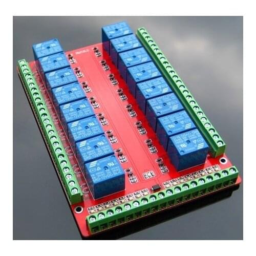 16 Channel 16CH Relay Shield Module RM16LS 5V 12V 24V Raspberry Pi Pcduino Development Board DIY Kit RC Electronic Toy Kit