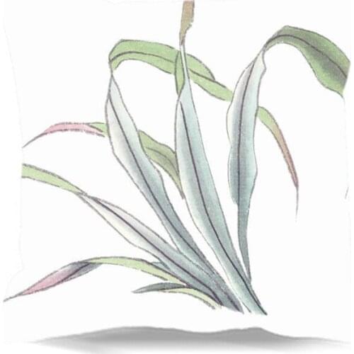 Plant fruits Chinese watercolor painting of Square Cotton polyester soft cushion cover For home car sofa decorative