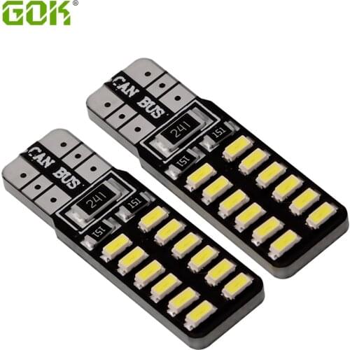 Super Bright 100 XT10 W5W T10 led canbus 194 168 3014 led t10 24SMD Canbus NO ERROR Car Auto Bulbs Indicator Light Parking Lamp