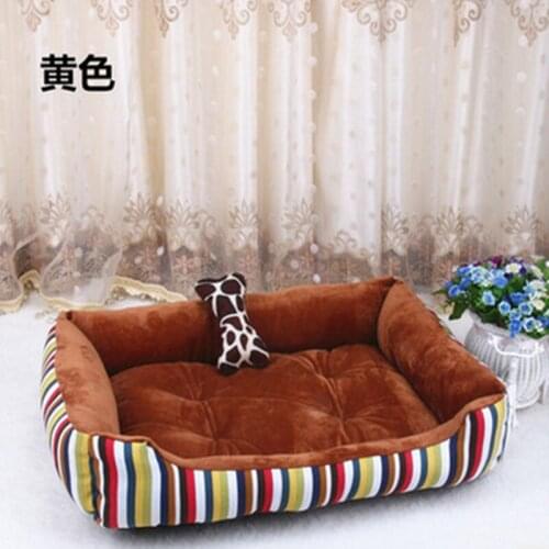 Comfortable cotton sofa bed small big dog kennel dogs and cats stripe pet bed can be used for the four seasons