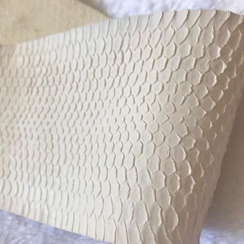 WS039 White Color Snake Skin for Leather Craft Leather DIY
