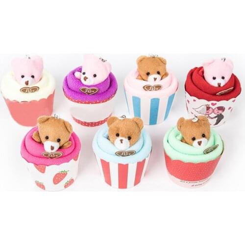 1 Pcs Washcloth Towel Cake Shape Gift Soft for Wedding Birthday Party Couple Valentines Day SUB Sale