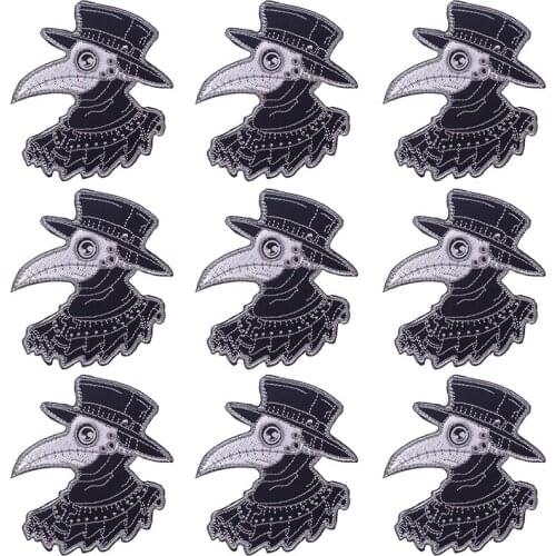 Pulaqi 10PCS Punk Patch Animal Wholesale Patches Iron On Patches For Clothing Stickers Stripe Wholesale Dropship Custom Patch