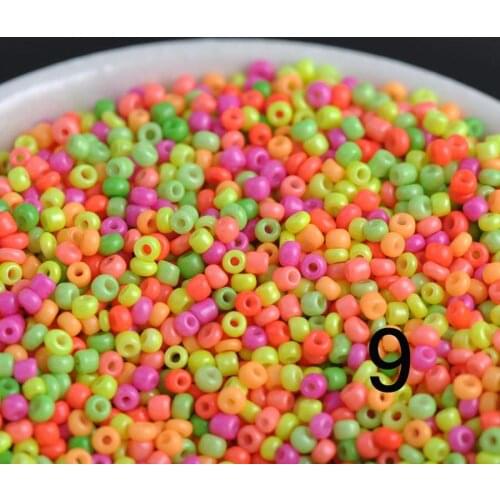 16g 1000pcs 2mm Mix Neon Color Opaque Round Loose Spacer Beads Cezch Glass Seed Beads Handmade Jewelry Making DIY Garment Bead